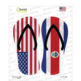 USA|Costa Rica Flag Novelty Flip Flops Sticker Decal Small