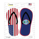 USA|Guam Flag Novelty Flip Flops Sticker Decal Small