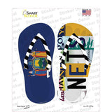 NY Flag|Nets Strip Art Novelty Flip Flops Sticker Decal Small