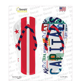 DC Flag|Capitals Strip Art Novelty Flip Flops Sticker Decal Small