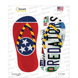 TN Flag|Predators Strip Art Novelty Flip Flops Sticker Decal Small