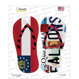 GA Flag|Falcons Strip Art Novelty Flip Flops Sticker Decal Small