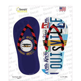 KY Flag|Louisville Strip Art Novelty Flip Flops Sticker Decal Small
