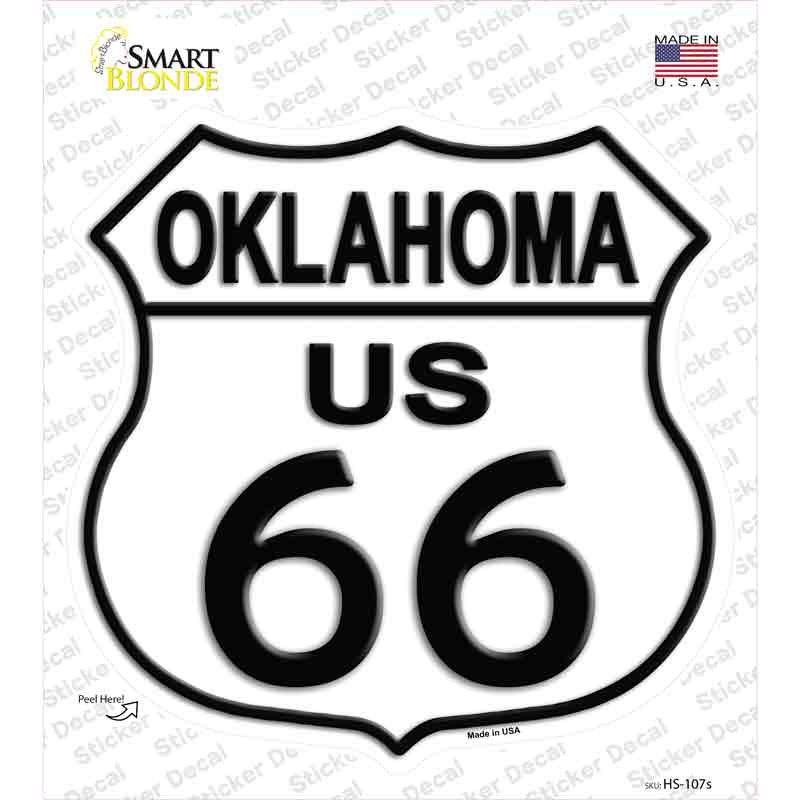 Oklahoma Route 66 Novelty Highway Shield Sticker Decal