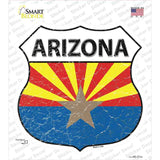 Arizona Flag Novelty Highway Shield Sticker Decal