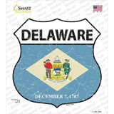 Delaware Flag Novelty Highway Shield Sticker Decal