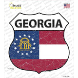 Georgia State Flag Novelty Highway Shield Sticker Decal