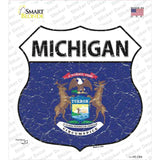 Michigan Flag Novelty Highway Shield Sticker Decal