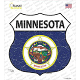 Minnesota Flag Novelty Highway Shield Sticker Decal