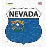 Nevada Flag Novelty Highway Shield Sticker Decal