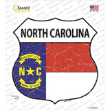 North Carolina Flag Novelty Highway Shield Sticker Decal