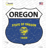 Oregon Flag Novelty Highway Shield Sticker Decal