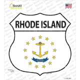 Rhode Island Flag Novelty Highway Shield Sticker Decal