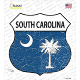 South Carolina Flag Novelty Highway Shield Sticker Decal