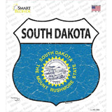 South Dakota Flag Novelty Highway Shield Sticker Decal