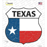 Texas Flag Novelty Highway Shield Sticker Decal