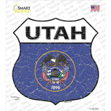 Utah Flag Novelty Highway Shield Sticker Decal
