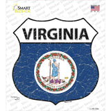 Virginia Flag Novelty Highway Shield Sticker Decal