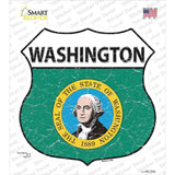 Washington Flag Novelty Highway Shield Sticker Decal