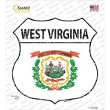 West Virginia Flag Novelty Highway Shield Sticker Decal
