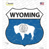 Wyoming Flag Novelty Highway Shield Sticker Decal