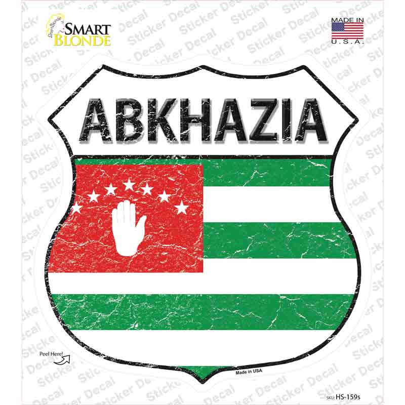 Abkhazia Flag Shield Novelty Highway Shield Sticker Decal