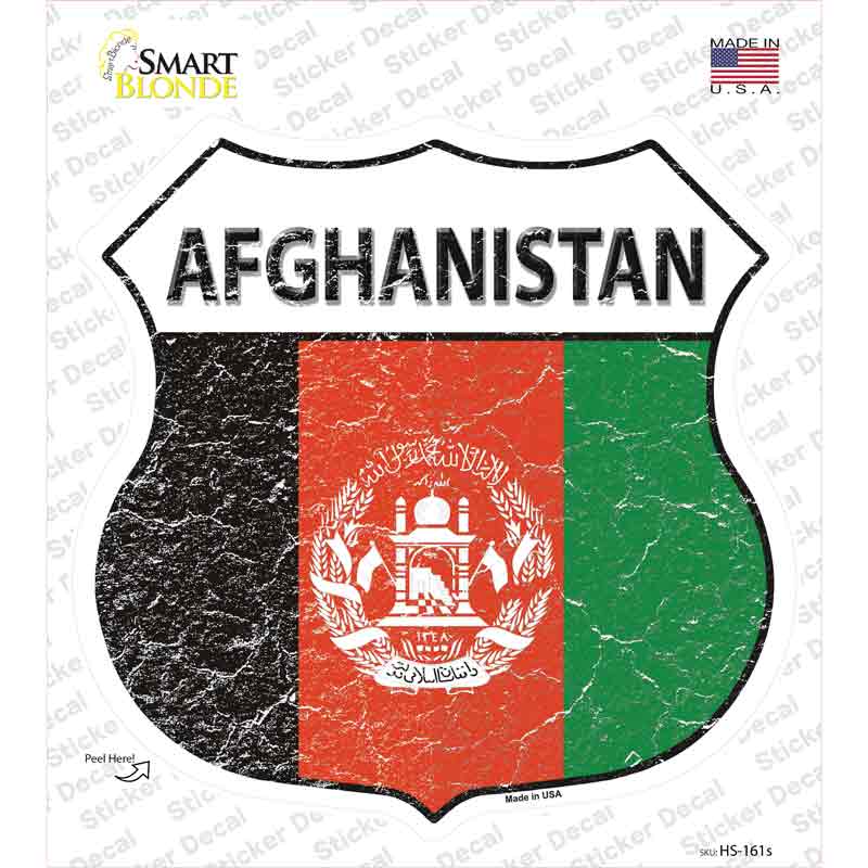 Afghanistan Flag Novelty Highway Shield Sticker Decal