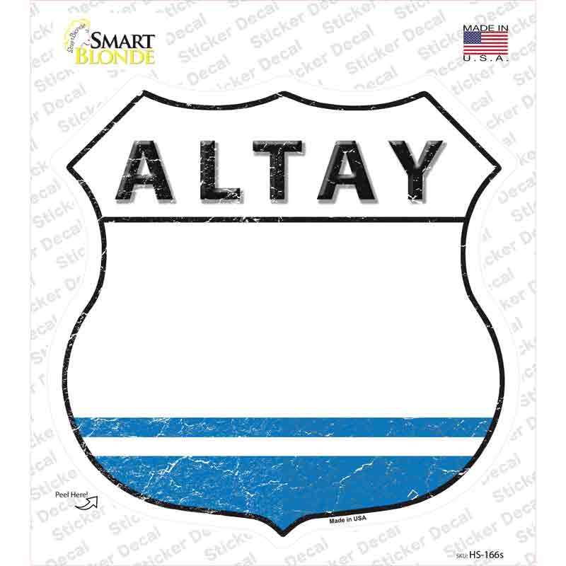 Altay Flag Novelty Highway Shield Sticker Decal