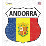 Andorra Flag Novelty Highway Shield Sticker Decal