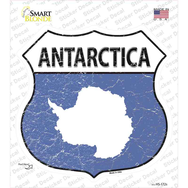 Antarctica Flag Novelty Highway Shield Sticker Decal
