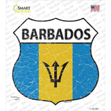 Barbados Flag Novelty Highway Shield Sticker Decal