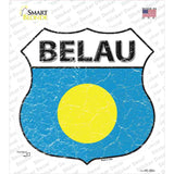 Belau Flag Novelty Highway Shield Sticker Decal