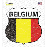 Belgium Flag Novelty Highway Shield Sticker Decal