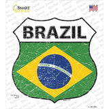 Brazil Flag Novelty Highway Shield Sticker Decal