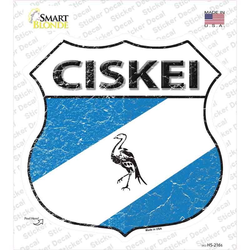 Ciskei Flag Novelty Highway Shield Sticker Decal
