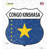 Congo Kinshasa Flag Novelty Highway Shield Sticker Decal