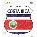 Costa Rica Flag Novelty Highway Shield Sticker Decal