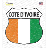 Cote Divoire Flag Novelty Highway Shield Sticker Decal