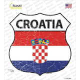 Croatia Flag Novelty Highway Shield Sticker Decal
