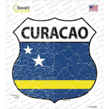 Curacao Flag Novelty Highway Shield Sticker Decal