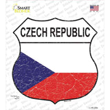 Czech Republic Flag Novelty Highway Shield Sticker Decal