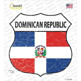 Dominican Republic Flag Novelty Highway Shield Sticker Decal