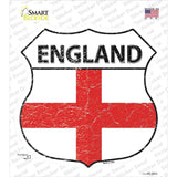 England Flag Novelty Highway Shield Sticker Decal
