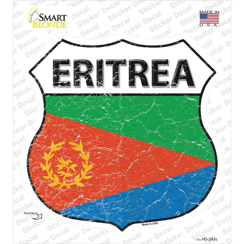 Eritrea Flag Novelty Highway Shield Sticker Decal