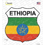 Ethiopia Flag Novelty Highway Shield Sticker Decal