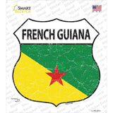 French Guiana Flag Novelty Highway Shield Sticker Decal