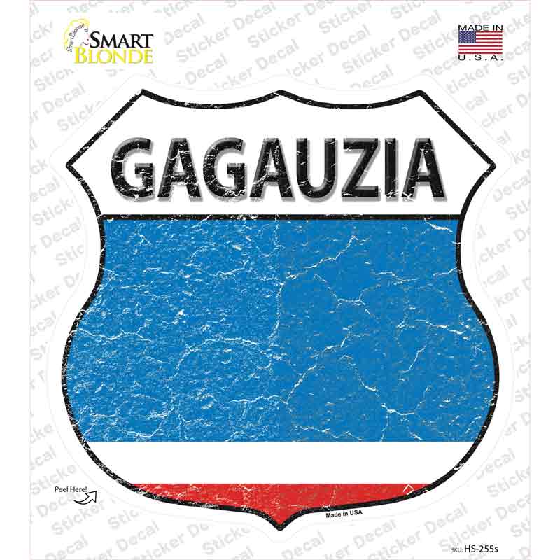 Gagauzia Flag Novelty Highway Shield Sticker Decal