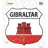 Gibraltar Flag Novelty Highway Shield Sticker Decal