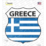 Greece Flag Novelty Highway Shield Sticker Decal