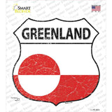 Greenland Flag Novelty Highway Shield Sticker Decal